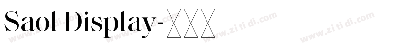 Saol Display字体转换
